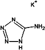 chemical structure for Potassium Salt of 5 Amino 1H Tetrazole
