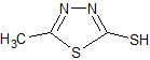 chemical structure for 2-Mercapto-5-Methyl-1,3,4-Thiadiazole